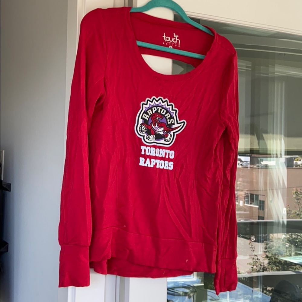 Raptors long sleeve cutout back shirt